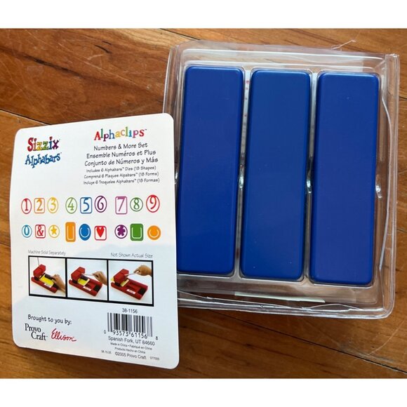 Lightly Used Sizzix Alphabars Alphaclips Numbers & More Set 38-1156 - Picture 3 of 4